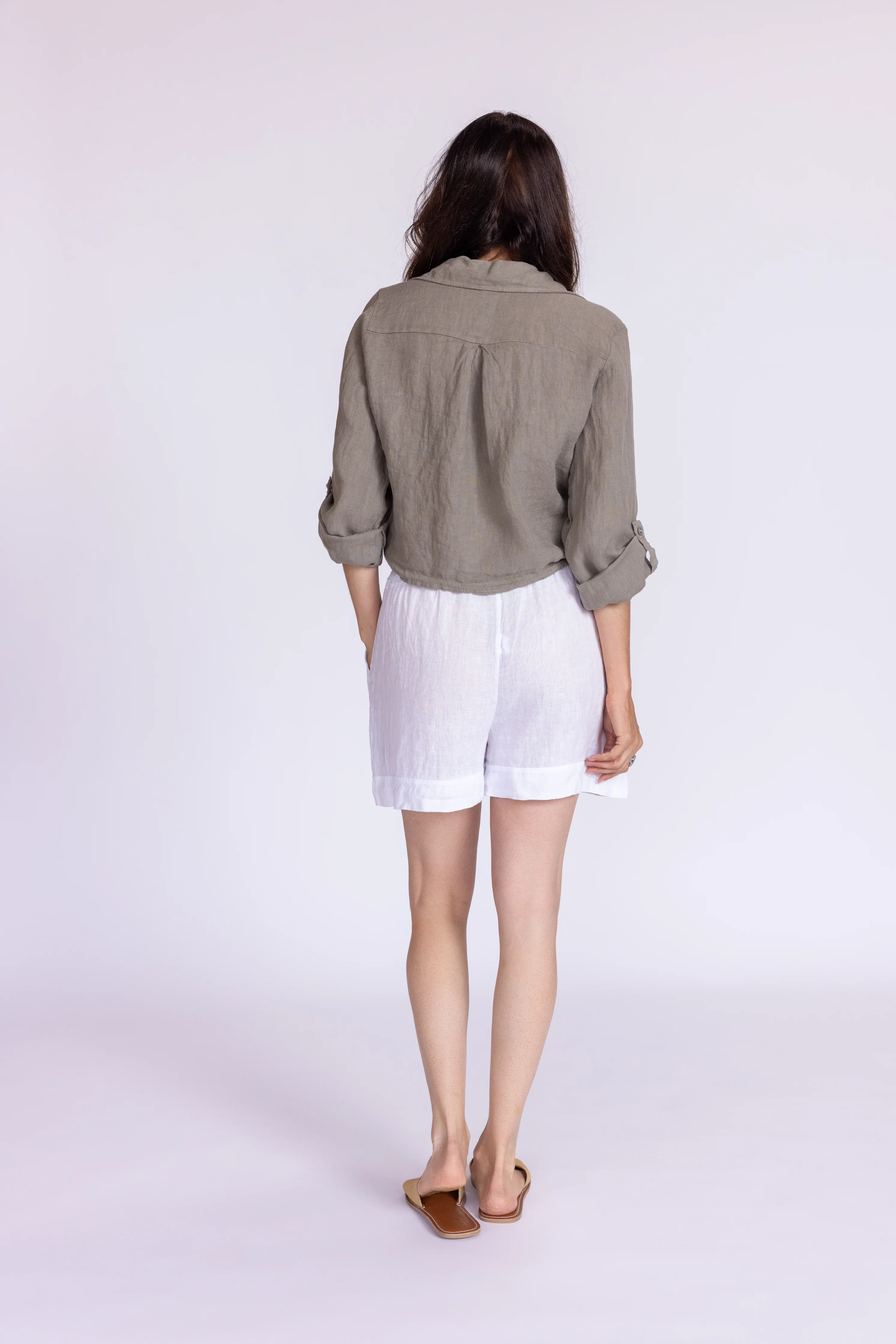 Cargo Linen Shorts - Image 7